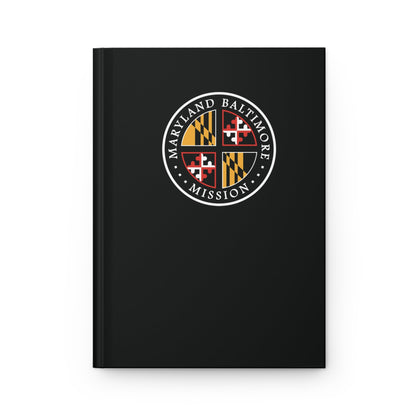 Maryland Baltimore Mission Logo Design Black Hardcover Journal Matte - Latter-Day Saint LDS Missionary Gift - Book of Mormon