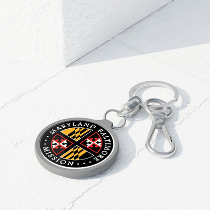 Maryland Baltimore Mission State Flag Logo Key Tag - Latter-Day Saint LDS Missionary Gift - Book of Mormon