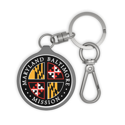 Maryland Baltimore Mission State Flag Logo Key Tag - Latter-Day Saint LDS Missionary Gift - Book of Mormon