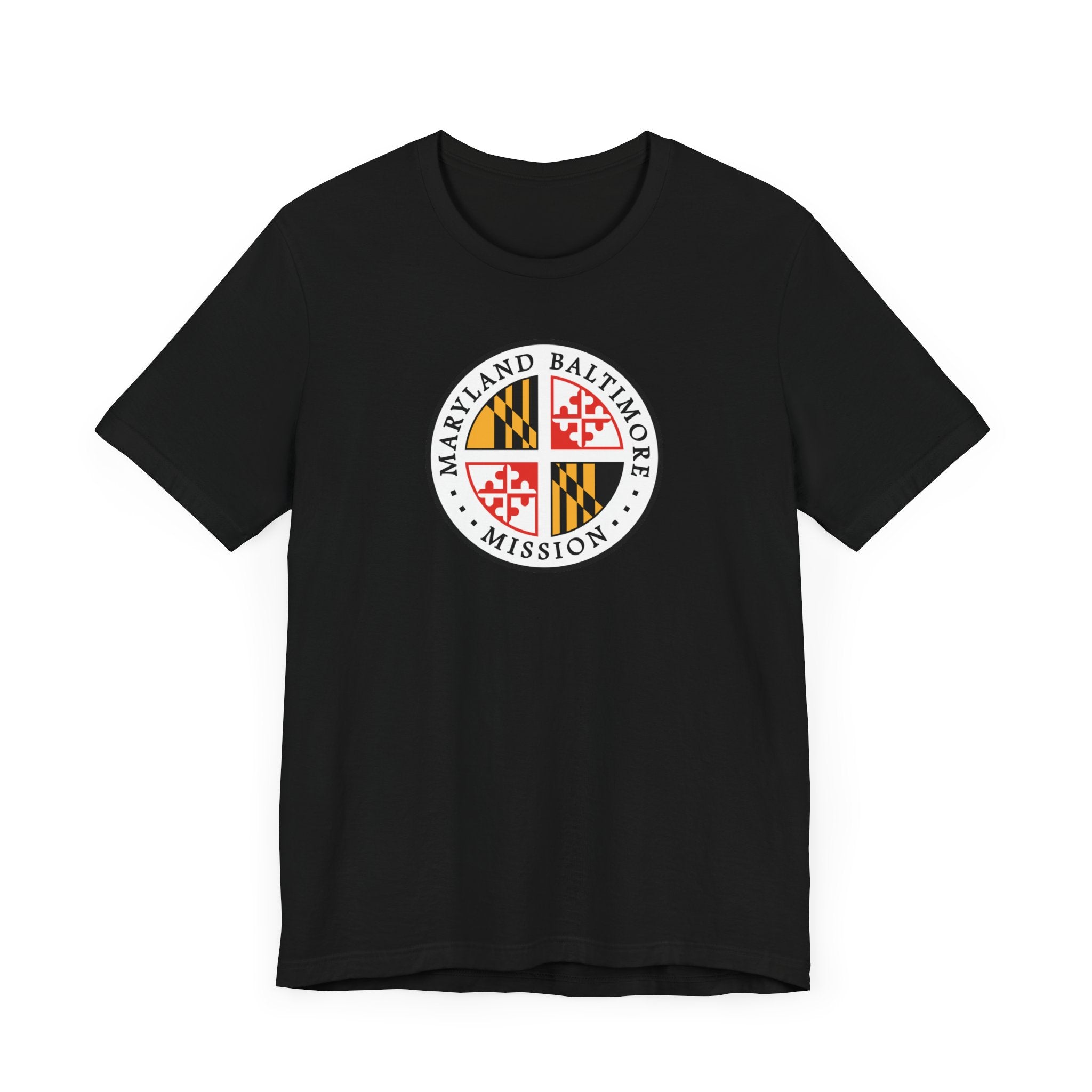 Maryland Baltimore Mission State Flag Logo (White Border) T-shirt - Latter-Day Saint LDS Missionary Gift - Book of Mormon