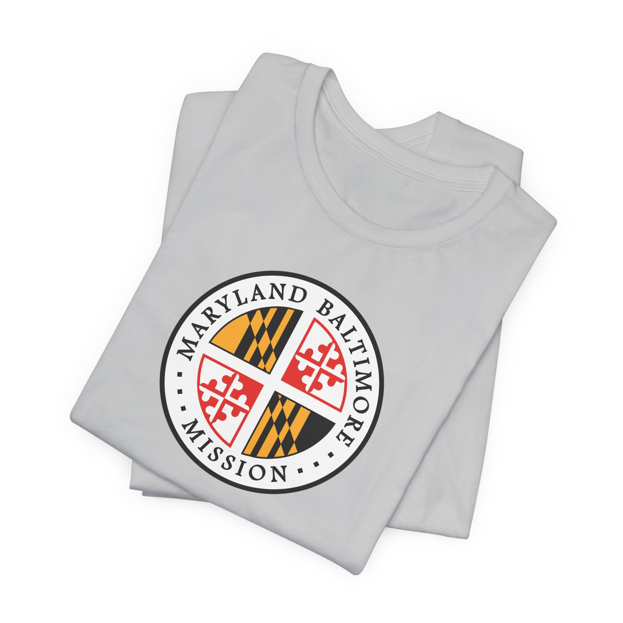 Maryland Baltimore Mission State Flag Logo (White Border) T-shirt - Latter-Day Saint LDS Missionary Gift - Book of Mormon