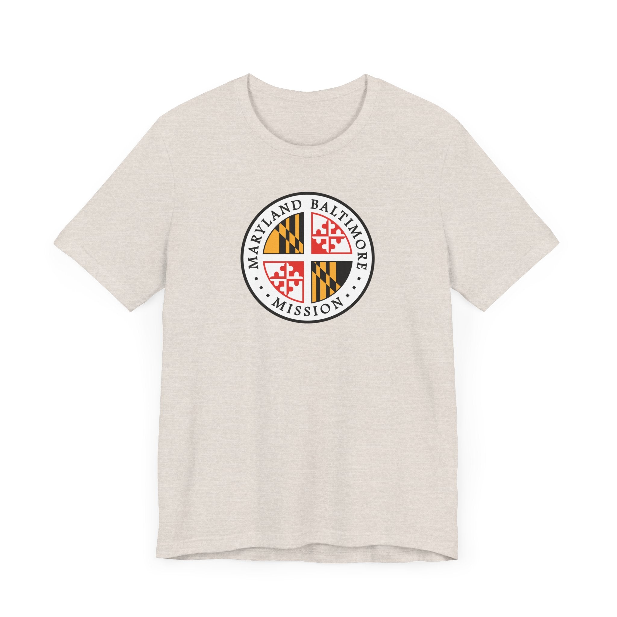 Maryland Baltimore Mission State Flag Logo (White Border) T-shirt - Latter-Day Saint LDS Missionary Gift - Book of Mormon