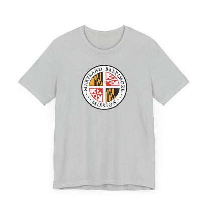 Maryland Baltimore Mission State Flag Logo (White Border) T-shirt - Latter-Day Saint LDS Missionary Gift - Book of Mormon