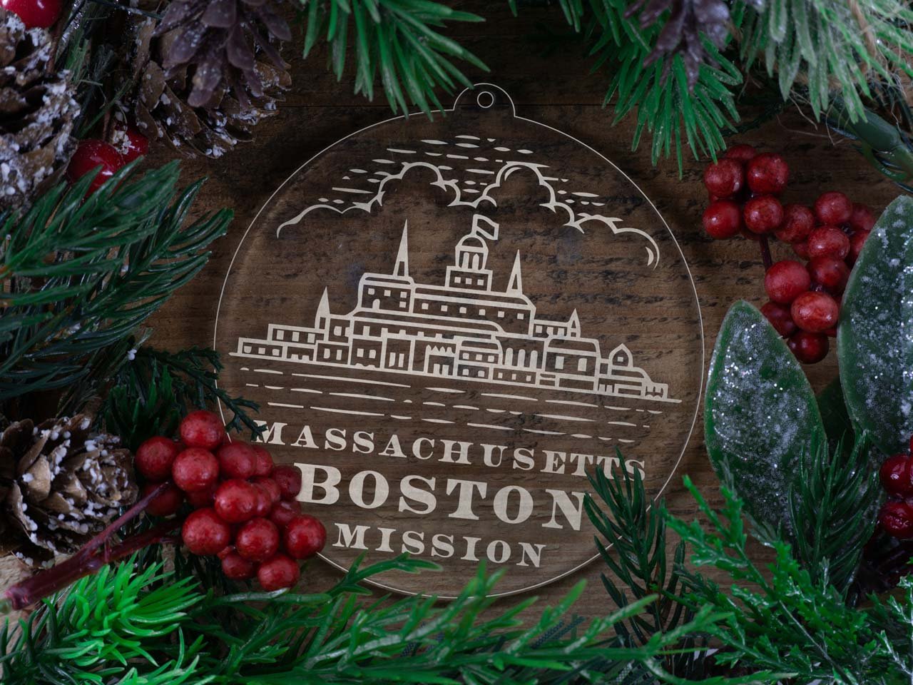 Massachusetts Boston Mission Christmas Ornament - Latter-Day Saint LDS Missionary Gift - Book of Mormon