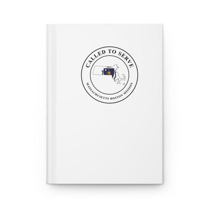 Massachusetts Boston Mission Flag Map Called to Serve White Hardcover Journal Matte - Latter-Day Saint LDS Missionary Gift - Book of Mormon