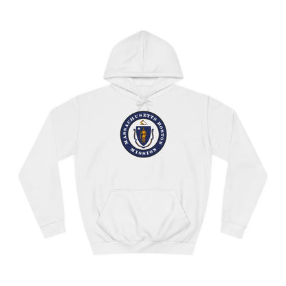 Massachusetts Boston Mission State Flag Logo (Black Border) College Hoodie