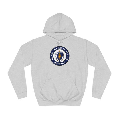 Massachusetts Boston Mission State Flag Logo (Black Border) College Hoodie