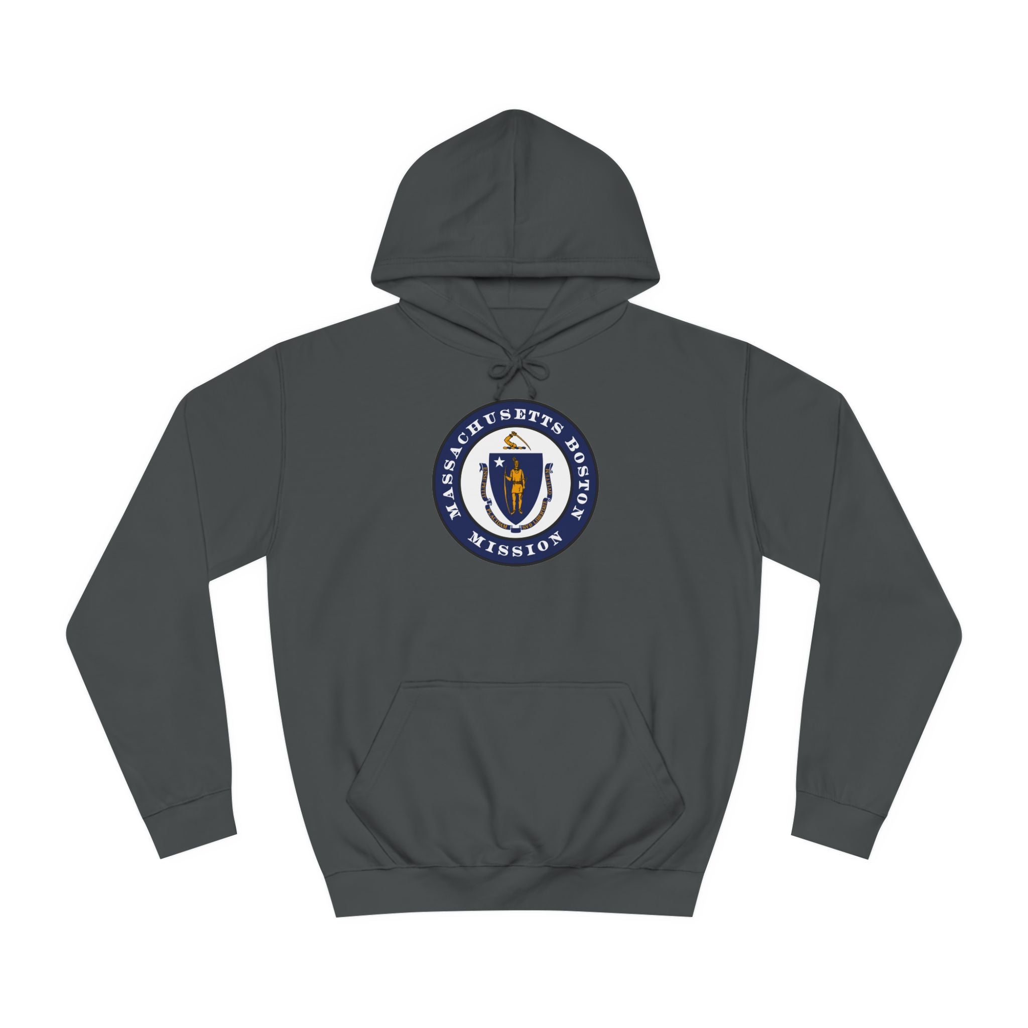 Massachusetts Boston Mission State Flag Logo (Black Border) College Hoodie