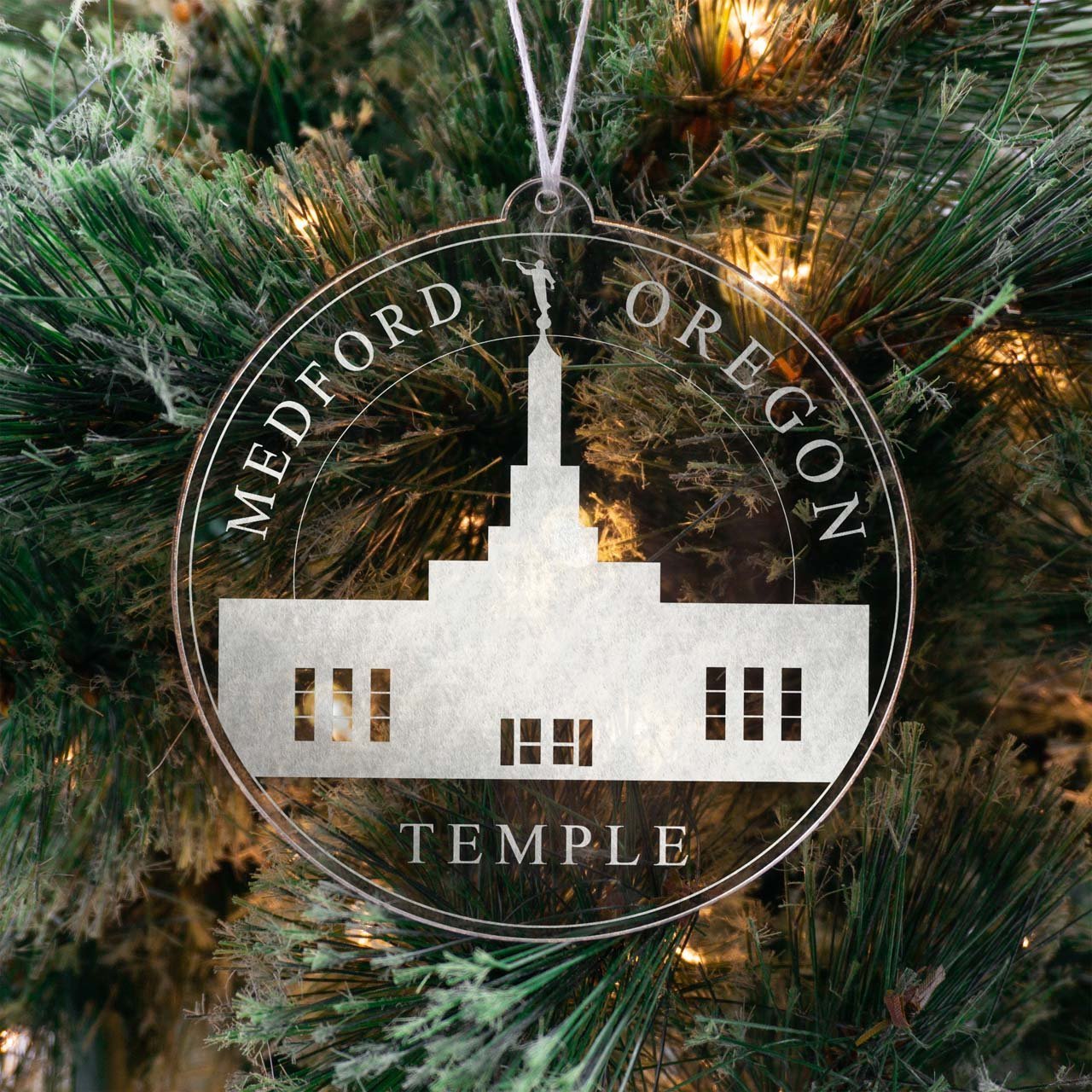 Medford Oregon Temple Christmas Ornament - Latter-Day Saint LDS Missionary Gift - Book of Mormon