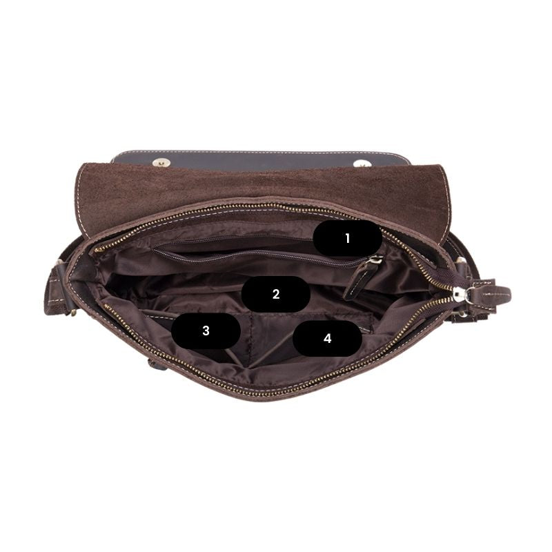 Medium Leather Messenger Bag