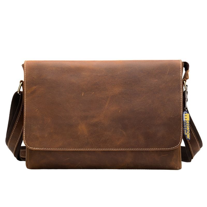 Medium Leather Messenger Bag