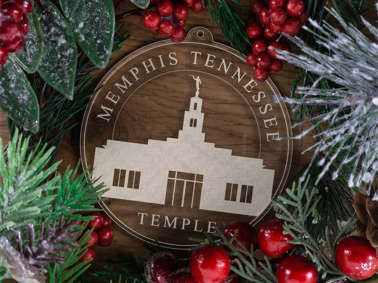 Memphis Tennessee Temple Christmas Ornament - Latter-Day Saint LDS Missionary Gift - Book of Mormon