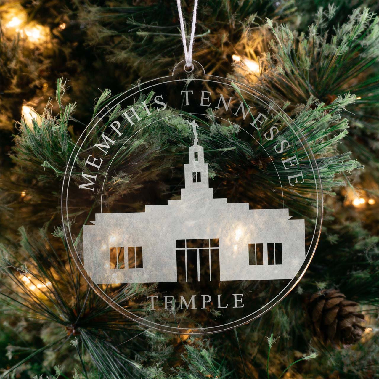 Memphis Tennessee Temple Christmas Ornament - Latter-Day Saint LDS Missionary Gift - Book of Mormon