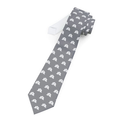 Meridian Idaho Temple Patterned Neck Tie for Elders (Grey) - Mission Wishlist - LDS Missionary Gift Store
