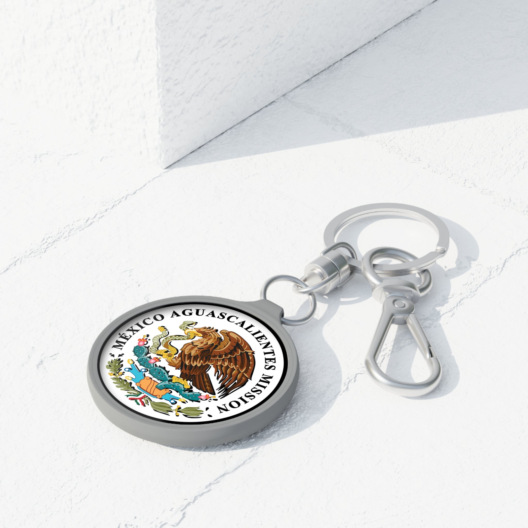 Mexico Aguascalientes Mission Circle Flag Key Tag - Latter-Day Saint LDS Missionary Gift - Book of Mormon