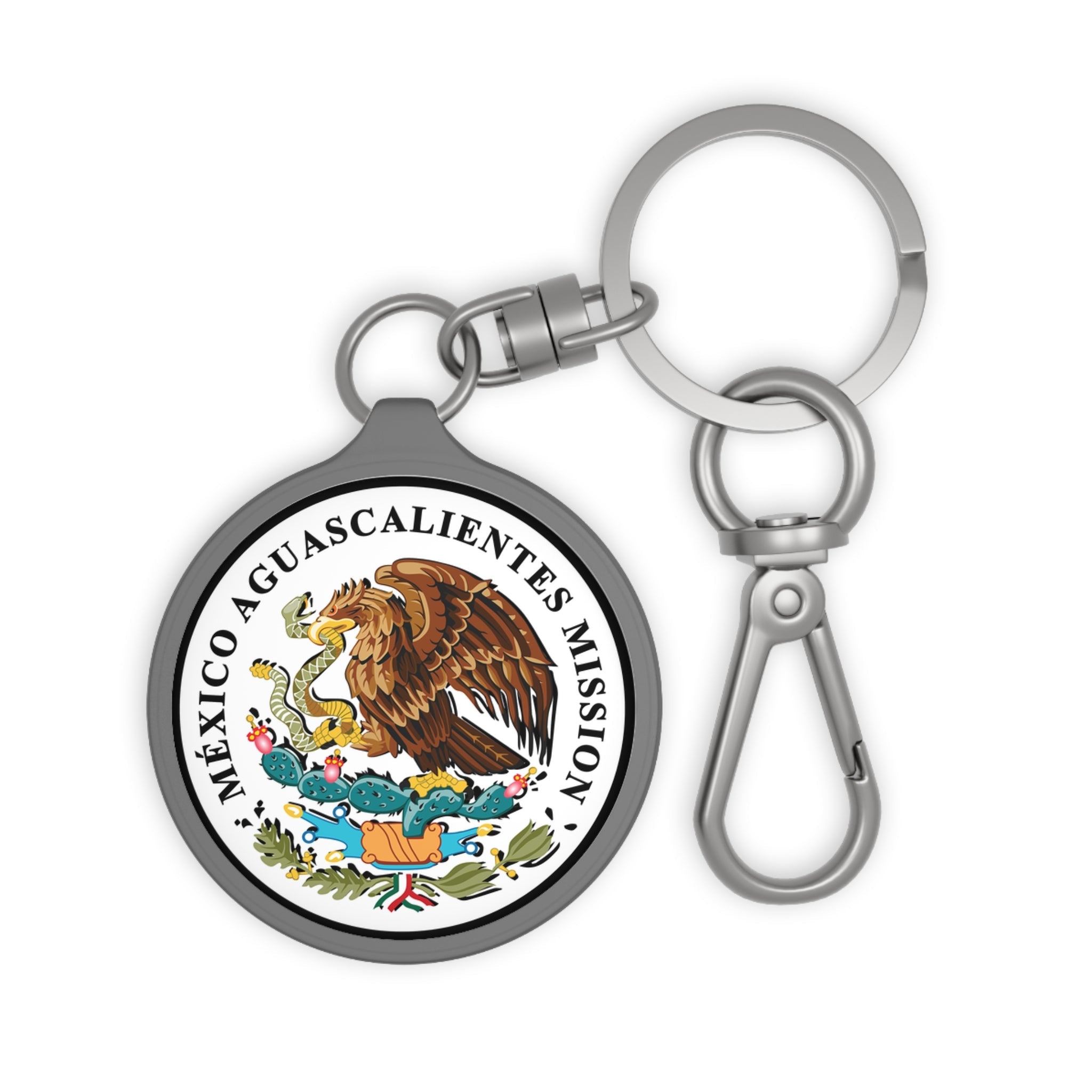 Mexico Aguascalientes Mission Circle Flag Key Tag - Latter-Day Saint LDS Missionary Gift - Book of Mormon