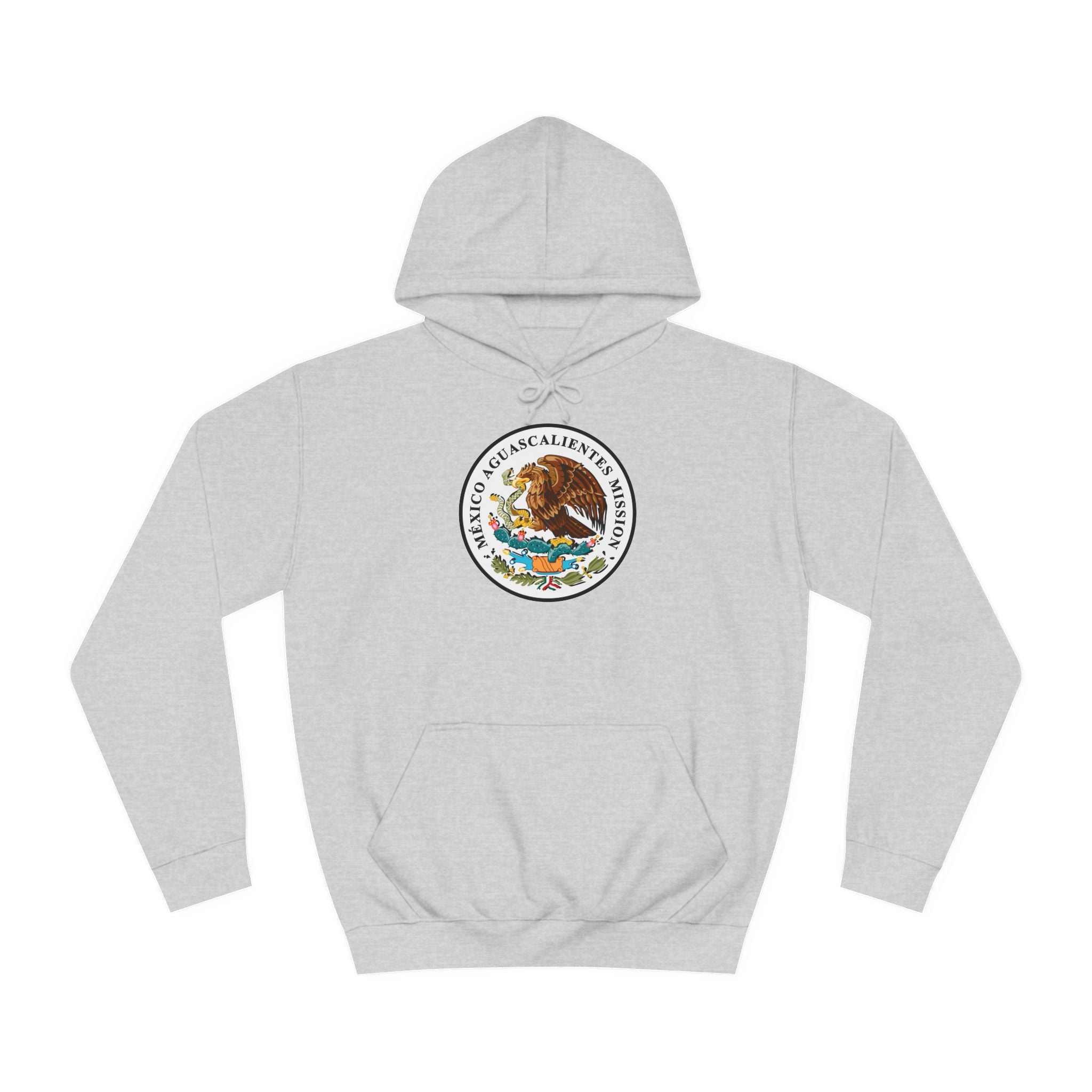 Mexico Aguascalientes Mission Flag Logo (White Border) College Hoodie - Latter-Day Saint LDS Missionary Gift - Book of Mormon