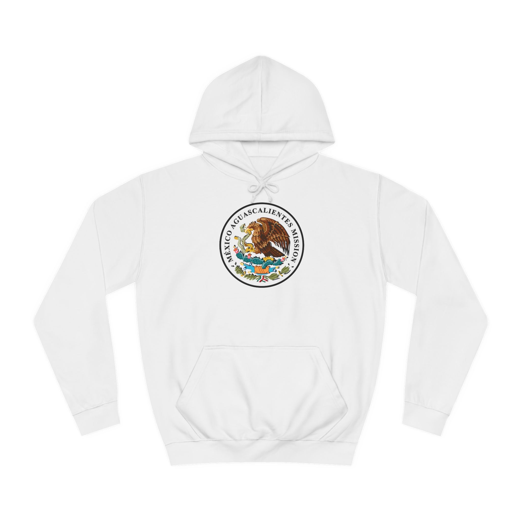 Mexico Aguascalientes Mission Flag Logo (White Border) College Hoodie - Latter-Day Saint LDS Missionary Gift - Book of Mormon