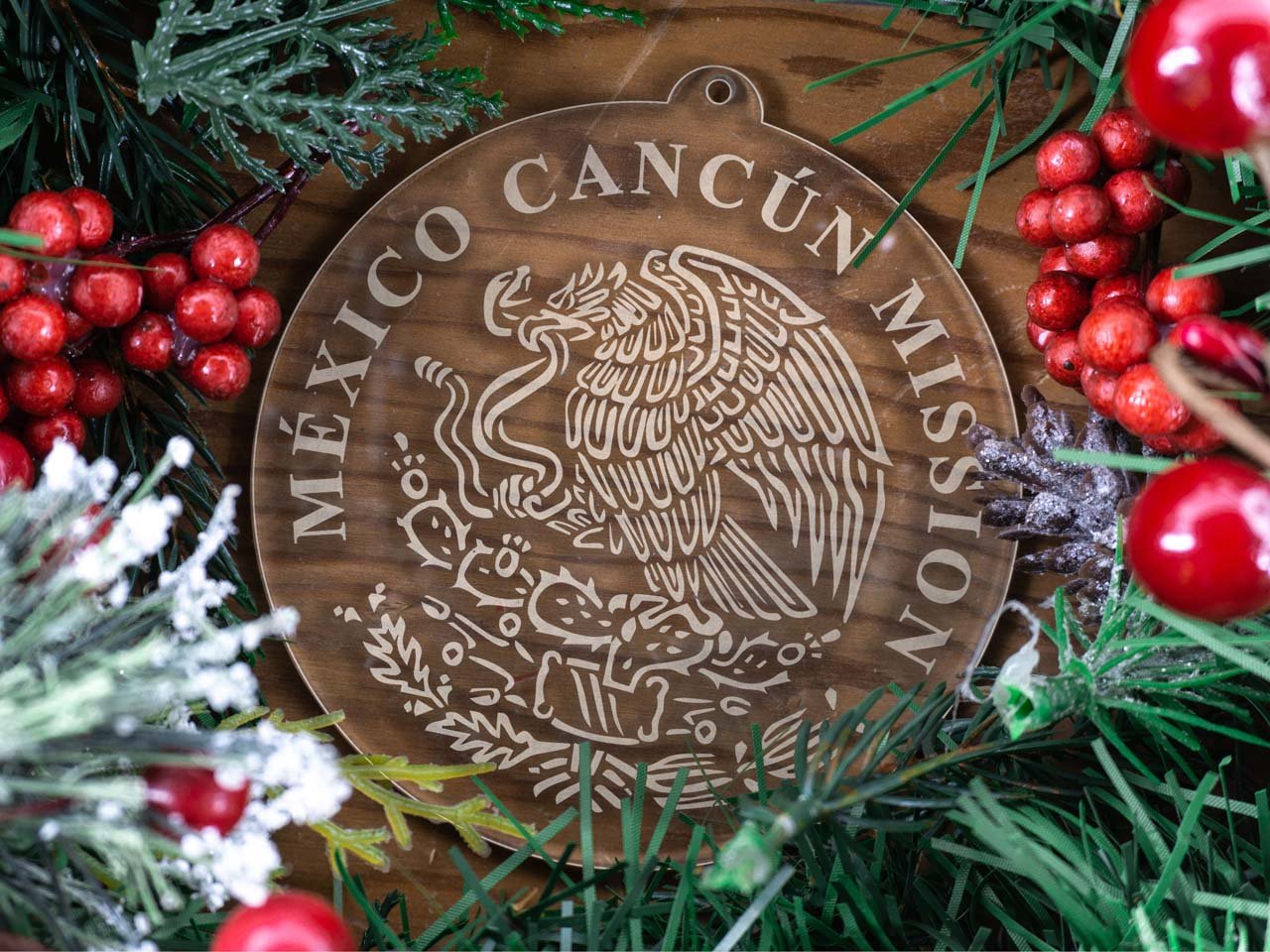 Mexico Cancun Mission Christmas Ornament - Latter-Day Saint LDS Missionary Gift - Book of Mormon