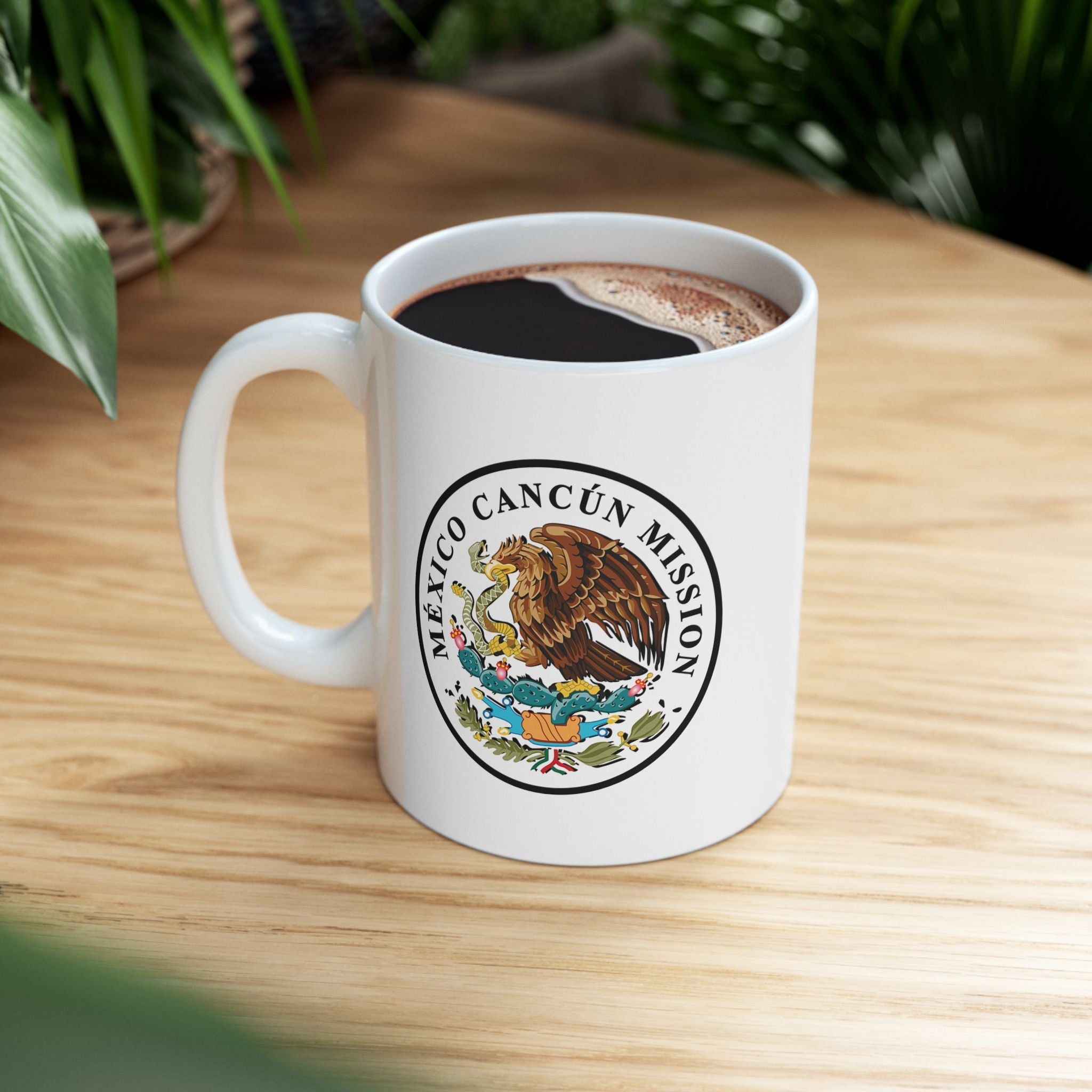 Mexico Cancun Mission Circular Flag White Ceramic Mug - Latter-Day Saint LDS Missionary Gift - Book of Mormon