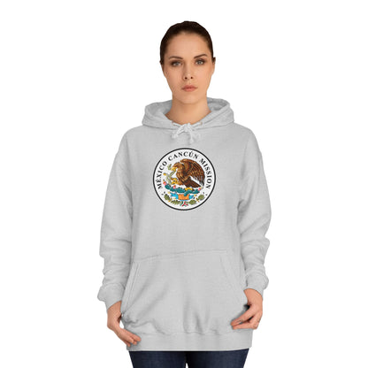 Mexico Cancun Mission Flag Logo (White Border) College Hoodie - Latter-Day Saint LDS Missionary Gift - Book of Mormon