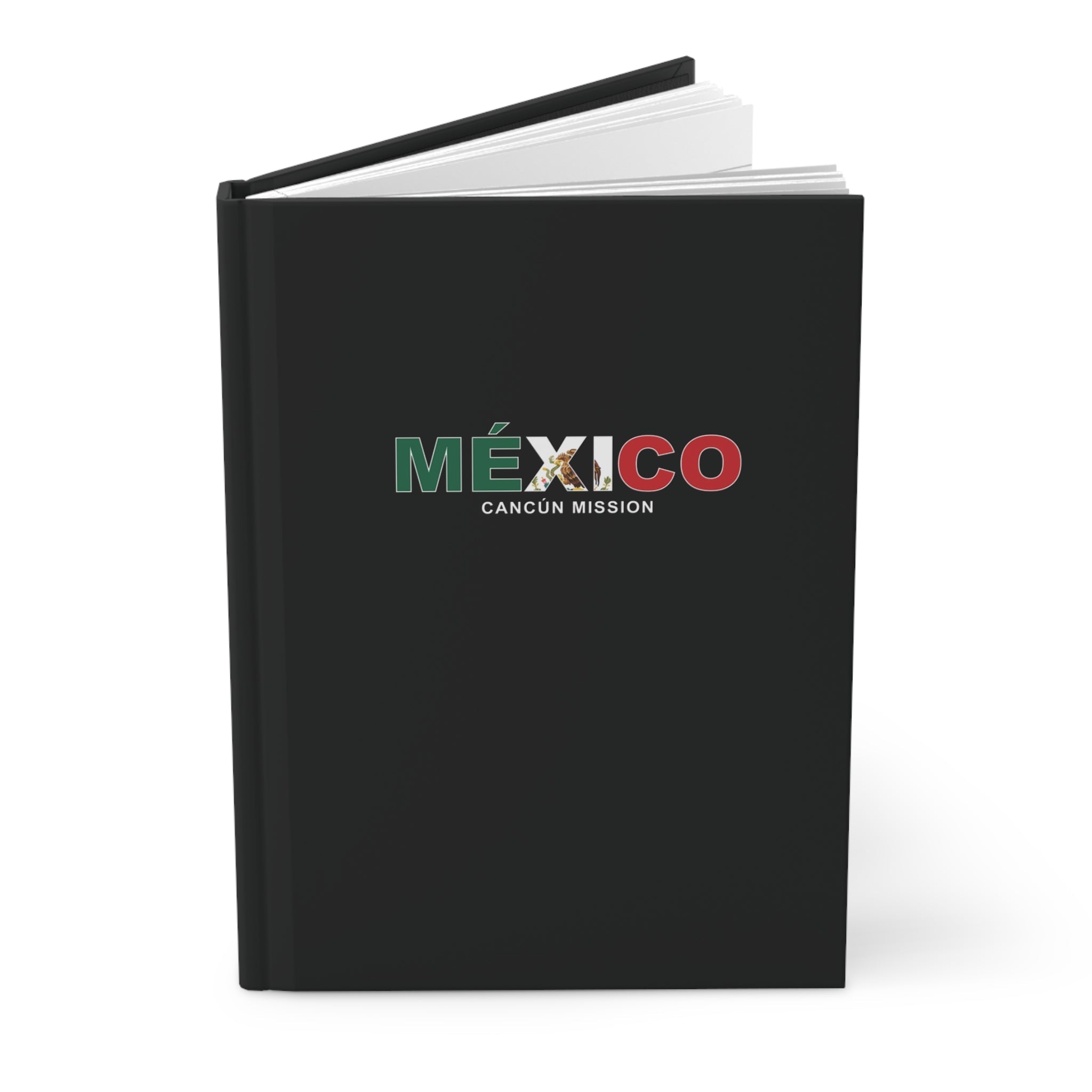 Mexico Cancun Mission Flag Title Black Hardcover Journal Matte - Latter-Day Saint LDS Missionary Gift - Book of Mormon