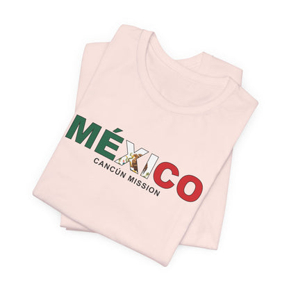 Mexico Cancun Mission Flag Title T-shirt - Latter-Day Saint LDS Missionary Gift - Book of Mormon