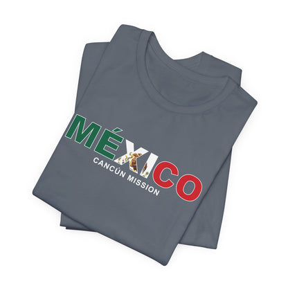 Mexico Cancun Mission Flag Title T-shirt - Latter-Day Saint LDS Missionary Gift - Book of Mormon