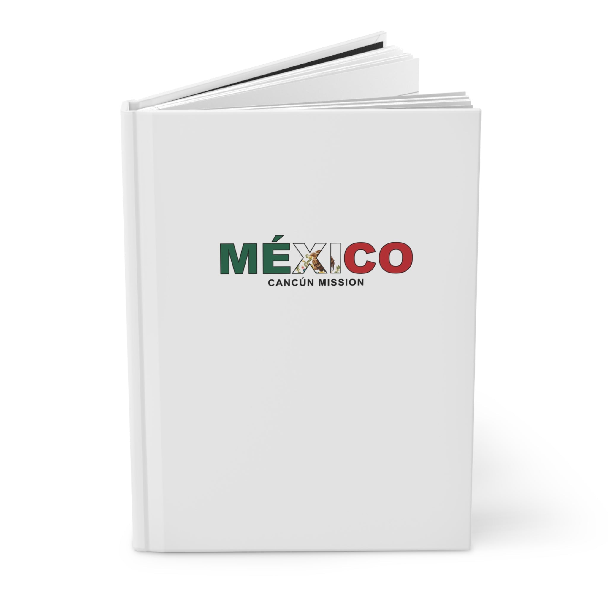 Mexico Cancun Mission Flag Title White Hardcover Journal Matte - Latter-Day Saint LDS Missionary Gift - Book of Mormon