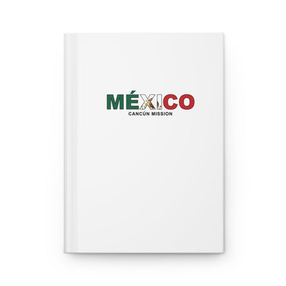 Mexico Cancun Mission Flag Title White Hardcover Journal Matte - Latter-Day Saint LDS Missionary Gift - Book of Mormon