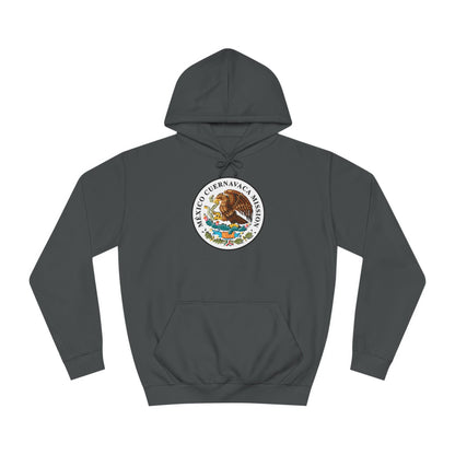 Mexico Cuernavaca Mission Flag Logo (White Border) College Hoodie - Latter-Day Saint LDS Missionary Gift - Book of Mormon