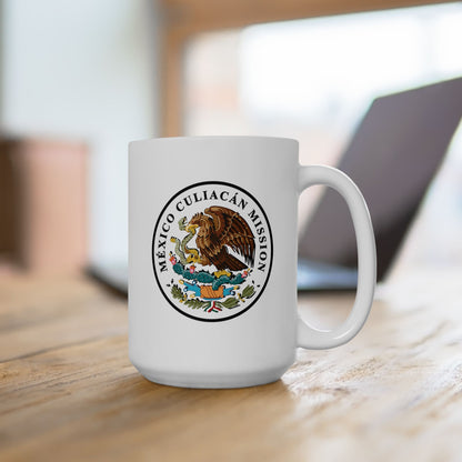 Mexico Culiacan Mission Circular Flag White Ceramic Mug - Latter-Day Saint LDS Missionary Gift - Book of Mormon