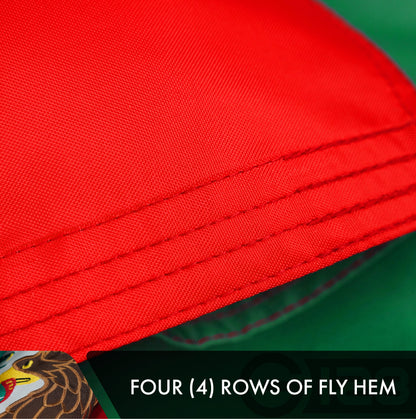 G128 Mexico (Mexican) Flag | 2x3 feet | Double Sided Embroidered 210D