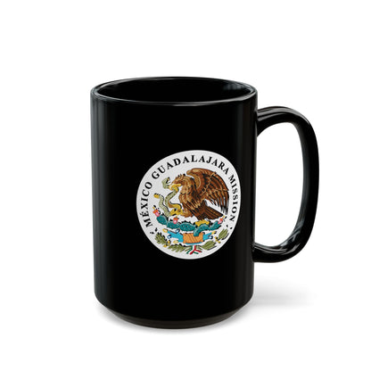 Mexico Guadalajara Mission Circular Flag Black Ceramic Mug - Latter-Day Saint LDS Missionary Gift - Book of Mormon