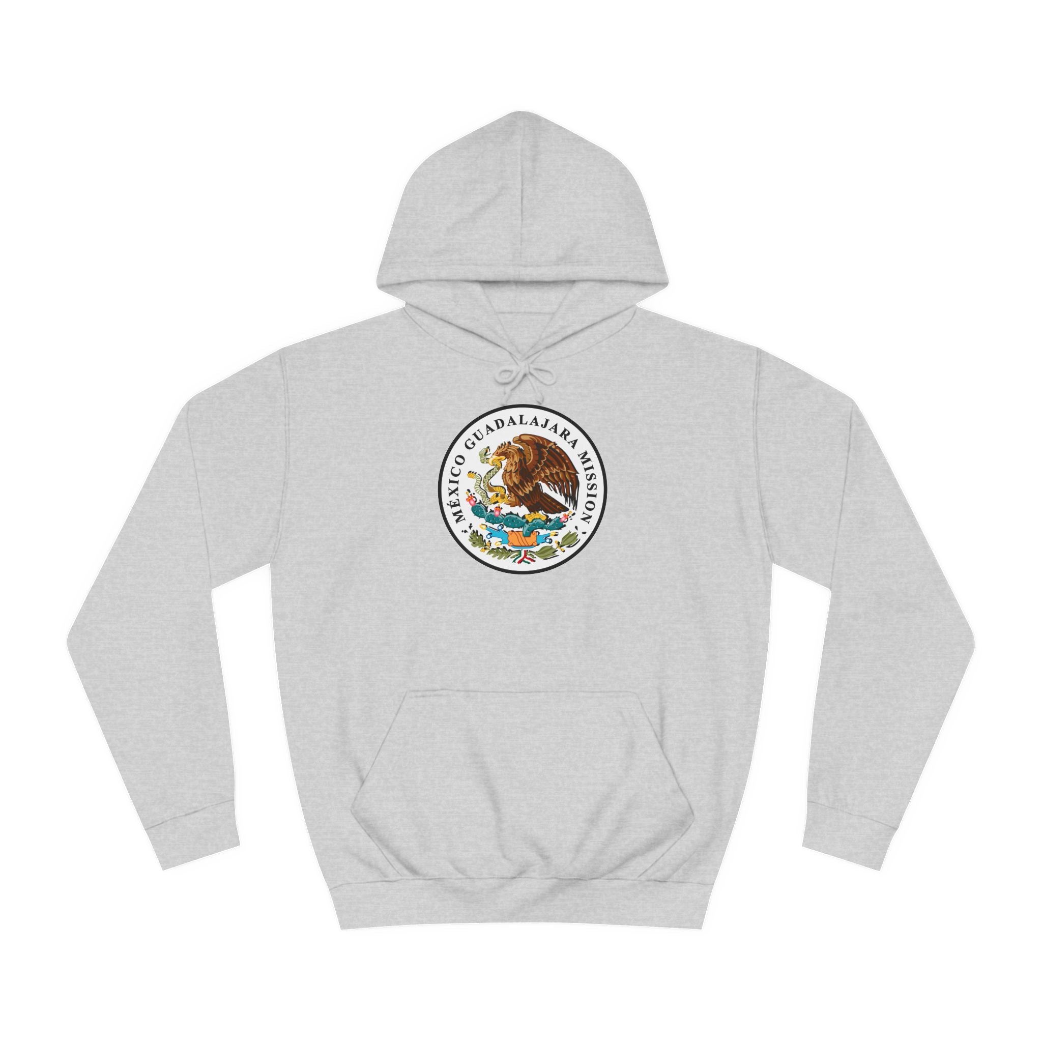 Mexico Guadalajara Mission Flag Logo (White Border) College Hoodie - Latter-Day Saint LDS Missionary Gift - Book of Mormon