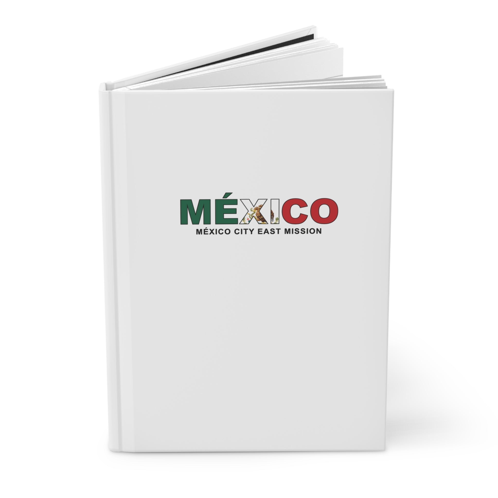 Mexico Mexico City East Mission Flag Title White Hardcover Journal Matte - Latter-Day Saint LDS Missionary Gift - Book of Mormon