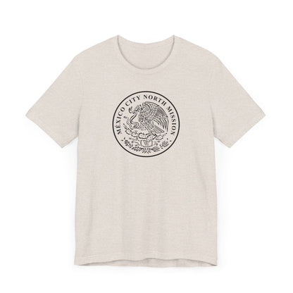 Mexico Mexico City North Mission Circular Monochrome Logo T-Shirt - Latter-Day Saint LDS Missionary Gift - Book of Mormon