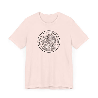 Mexico Mexico City North Mission Circular Monochrome Logo T-Shirt - Latter-Day Saint LDS Missionary Gift - Book of Mormon