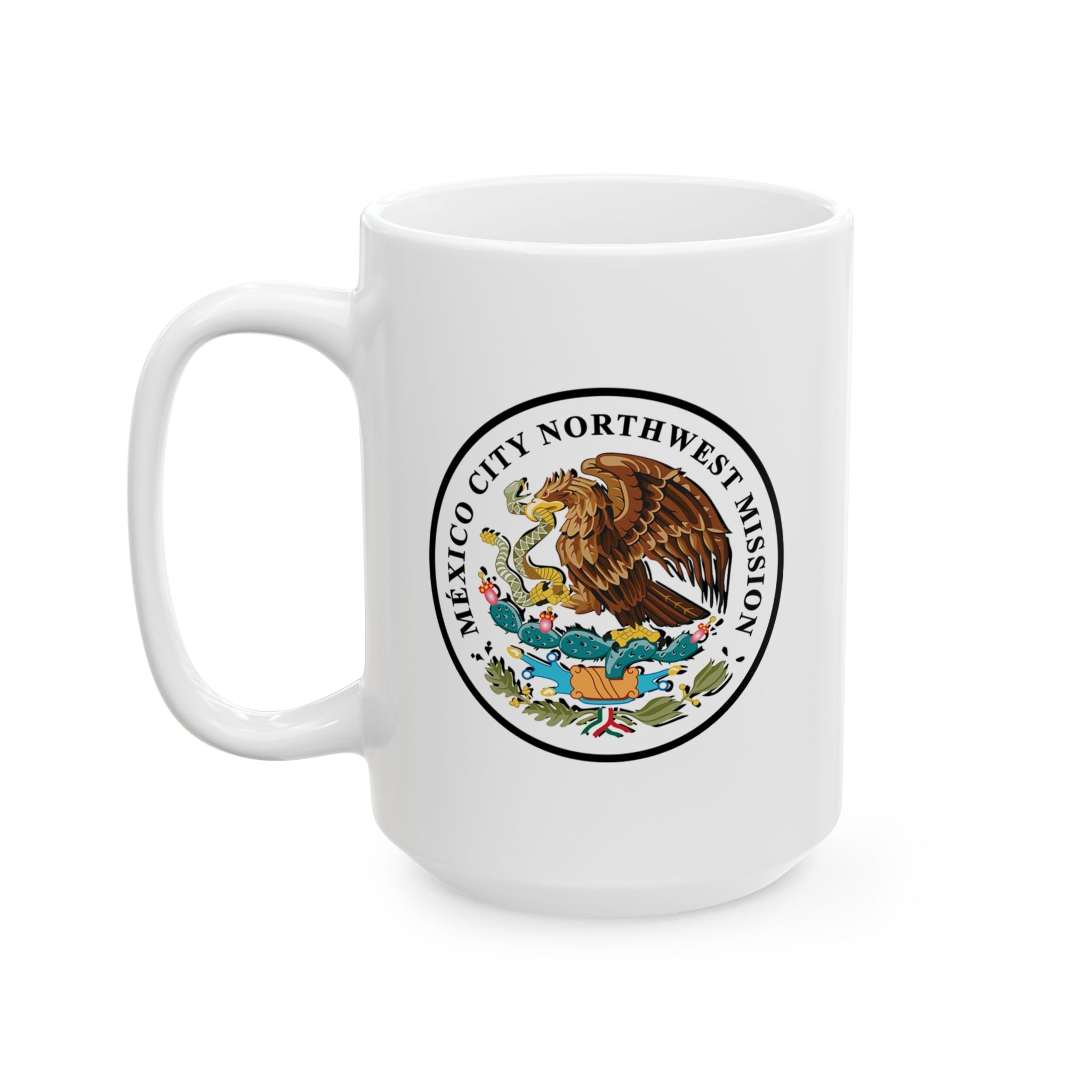 Mexico Mexico City Northwest Mission Circular Flag White Ceramic Mug - Latter-Day Saint LDS Missionary Gift - Book of Mormon