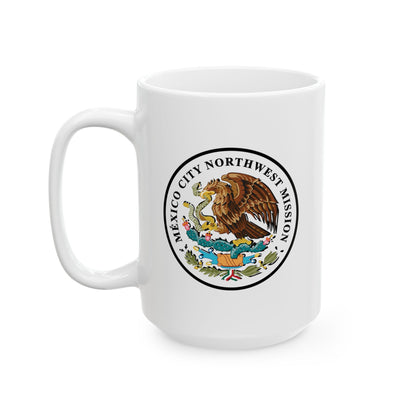 Mexico Mexico City Northwest Mission Circular Flag White Ceramic Mug - Latter-Day Saint LDS Missionary Gift - Book of Mormon