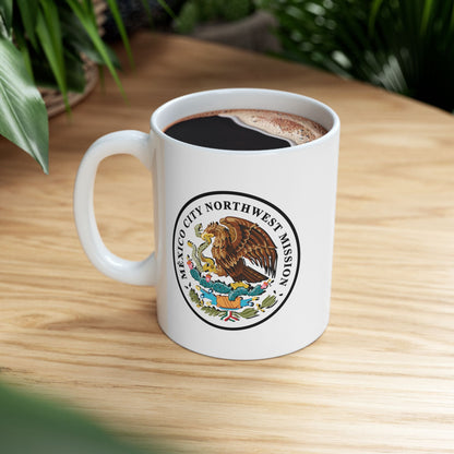 Mexico Mexico City Northwest Mission Circular Flag White Ceramic Mug - Latter-Day Saint LDS Missionary Gift - Book of Mormon