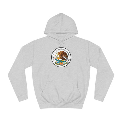 Mexico Mexico City Southeast Mission Flag Logo (White Border) College Hoodie