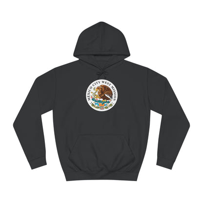 Mexico Mexico City West Mission Flag Logo (White Border) College Hoodie