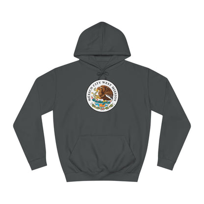 Mexico Mexico City West Mission Flag Logo (White Border) College Hoodie