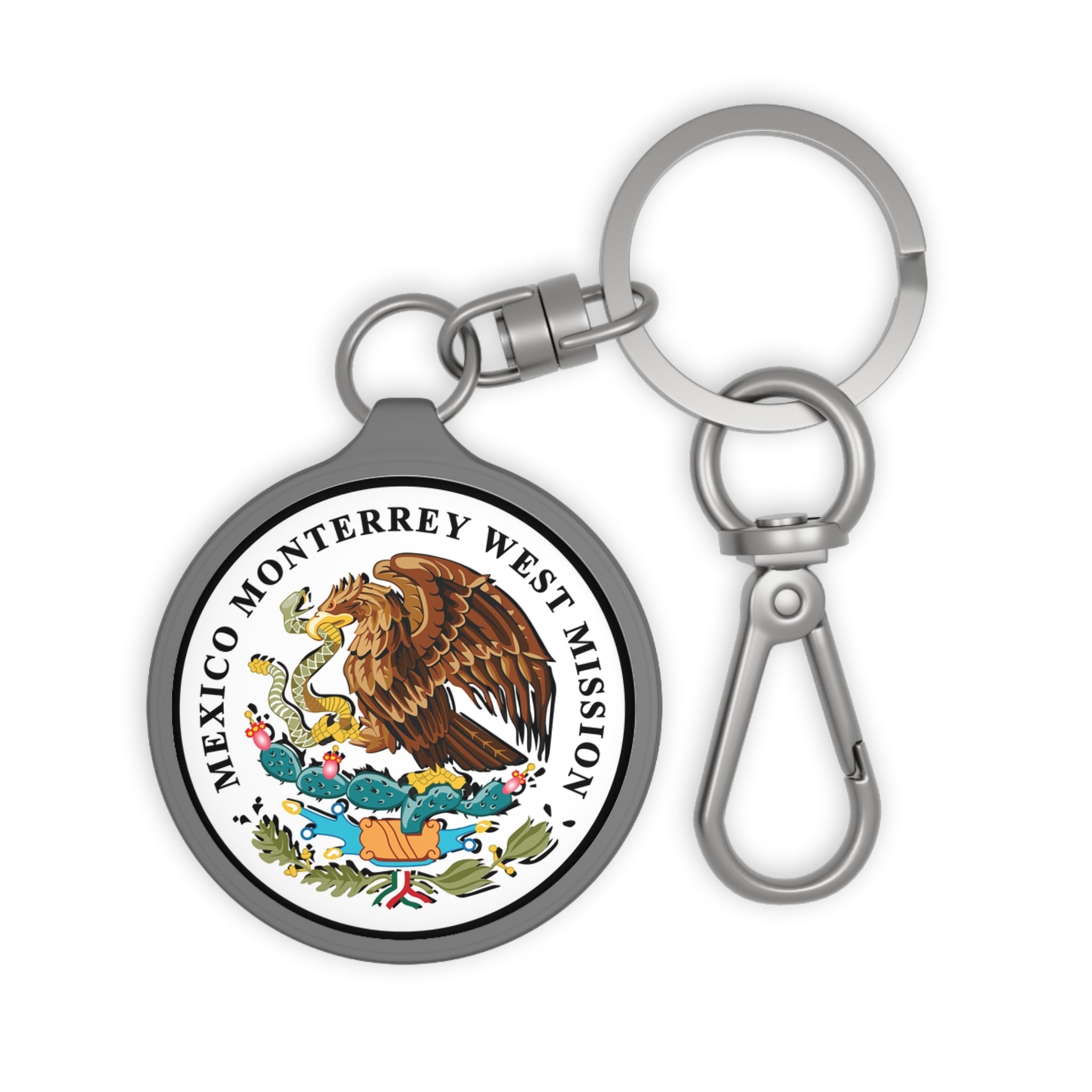 Mexico Monterrey West Mission Circle Flag Key Tag - Latter-Day Saint LDS Missionary Gift - Book of Mormon
