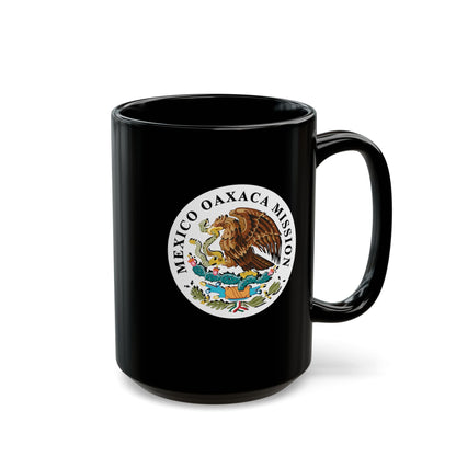 Mexico Oaxaca Mission Circular Flag Black Ceramic Mug - Latter-Day Saint LDS Missionary Gift - Book of Mormon