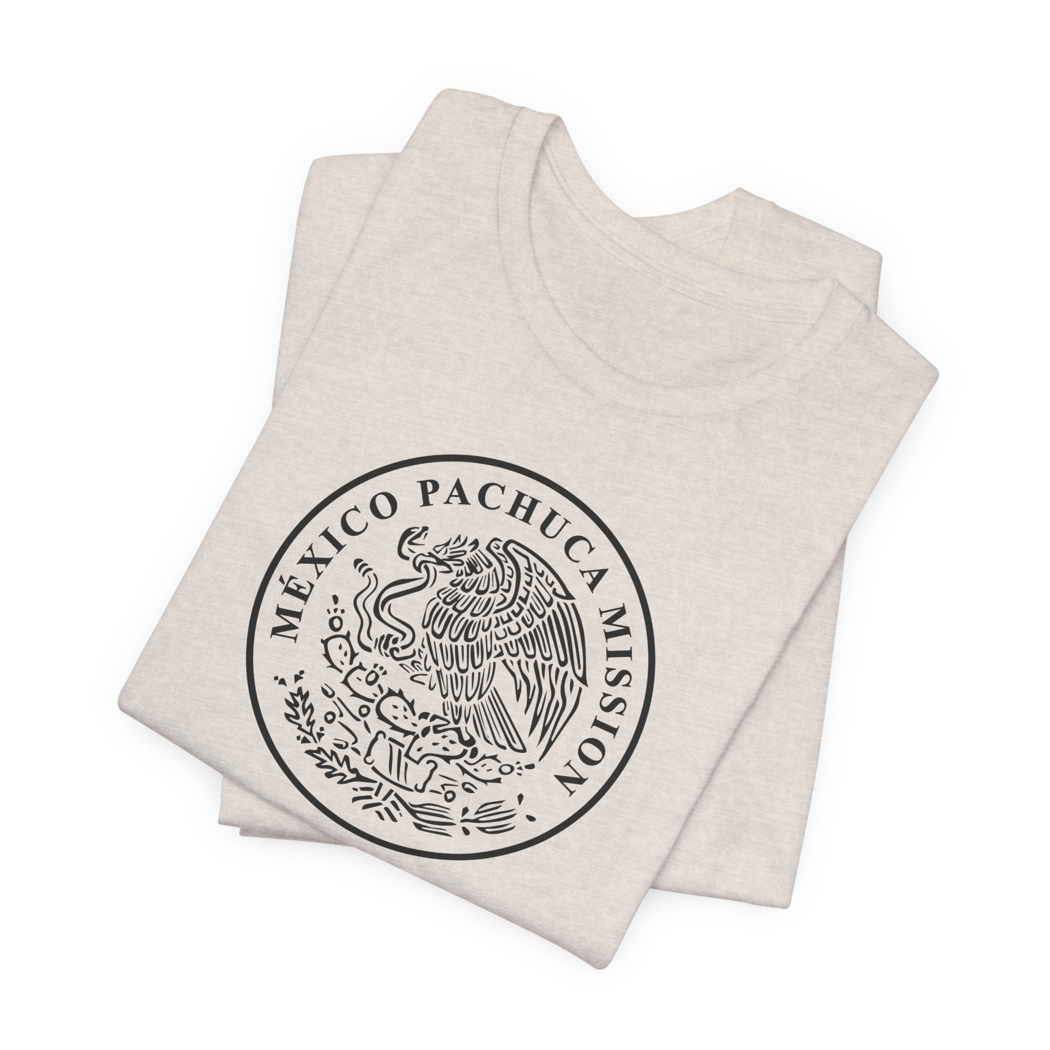 Mexico Pachuca Mission Circular Monochrome Logo T-Shirt - Latter-Day Saint LDS Missionary Gift - Book of Mormon