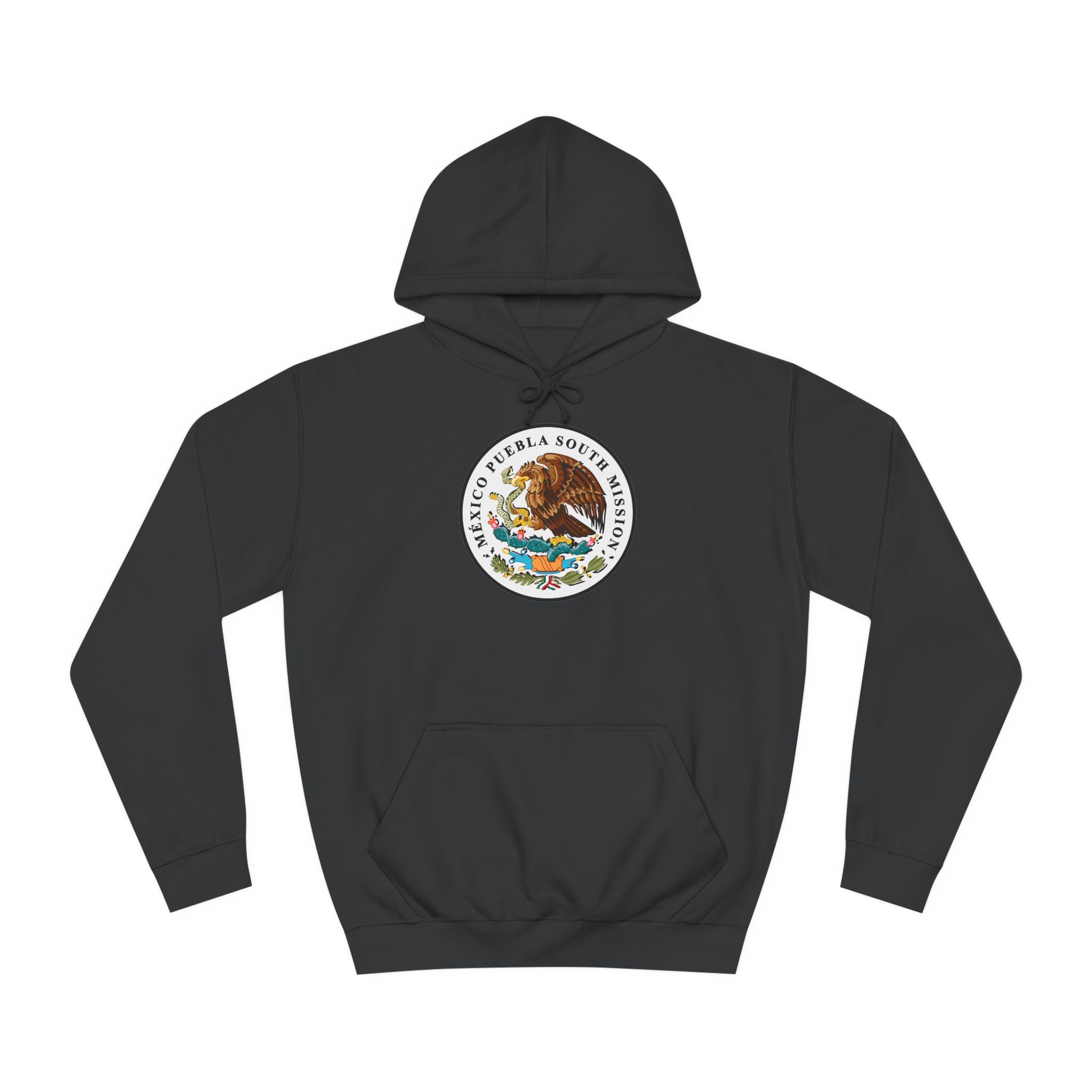 Mexico Puebla South Mission Flag Logo (White Border) College Hoodie