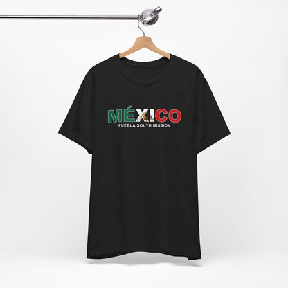 Mexico Puebla South Mission Flag Title T-shirt - Latter-Day Saint LDS Missionary Gift - Book of Mormon