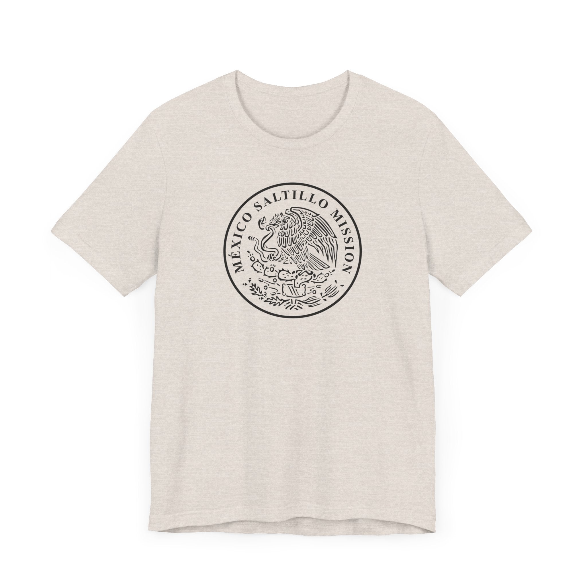 Mexico Saltillo Mission Circular Monochrome Logo T-Shirt - Latter-Day Saint LDS Missionary Gift - Book of Mormon